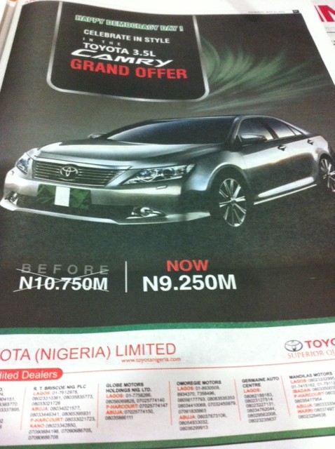 Camry Promo