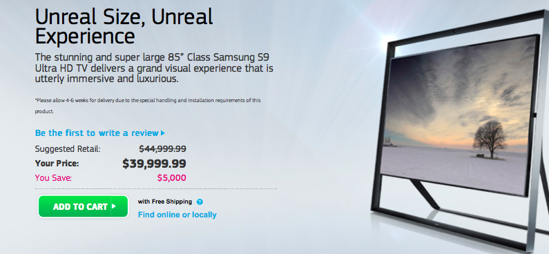 Samsung TV prize