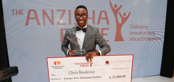 22 Year Old Nigerian Entrepreneur Wins Anzisha 2015 Prize