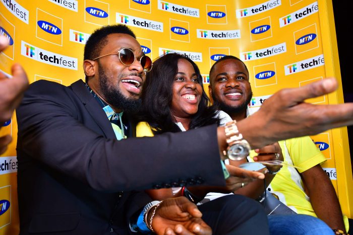 D'banj at MTN booth