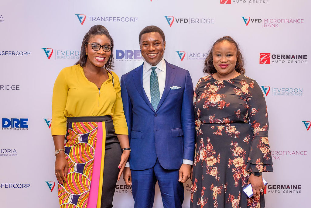 L-R; Chidinma Chukwueke-Okoli, Non-Executive Director, Premium Green Ltd., a major shareholder of VFD Group; Nonso Okpala, GMD/CEO, VFD Group; and Adaobi Ekweanya, Acting MD, Anchoria Asset Management Ltd