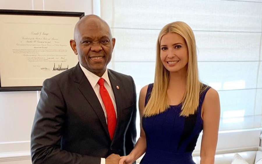 Tony Elumelu and Ivanka Trump meet at The White House