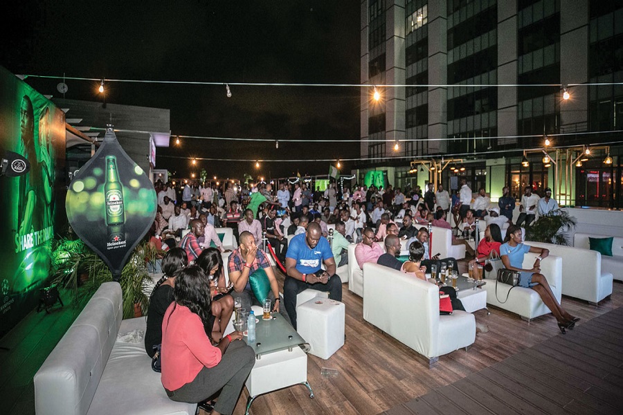 A typical football viewing centre experience in Nigeria