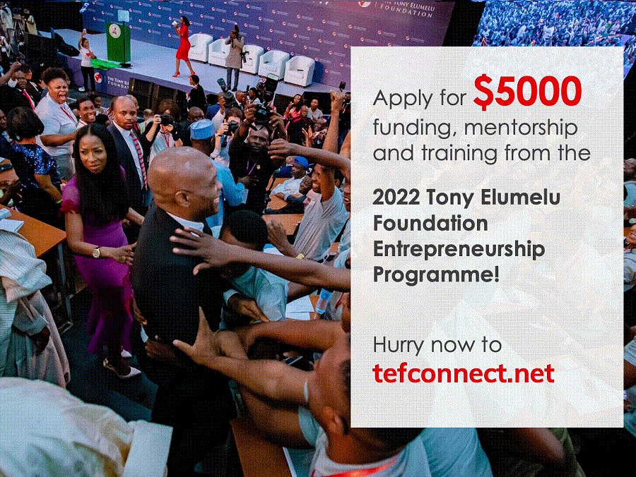How to apply for 2022 Tony Elumelu Foundation $5000 grant