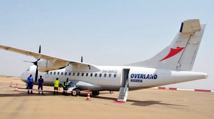 Overland aircraft’s engine catches fire as plane lands in Lagos