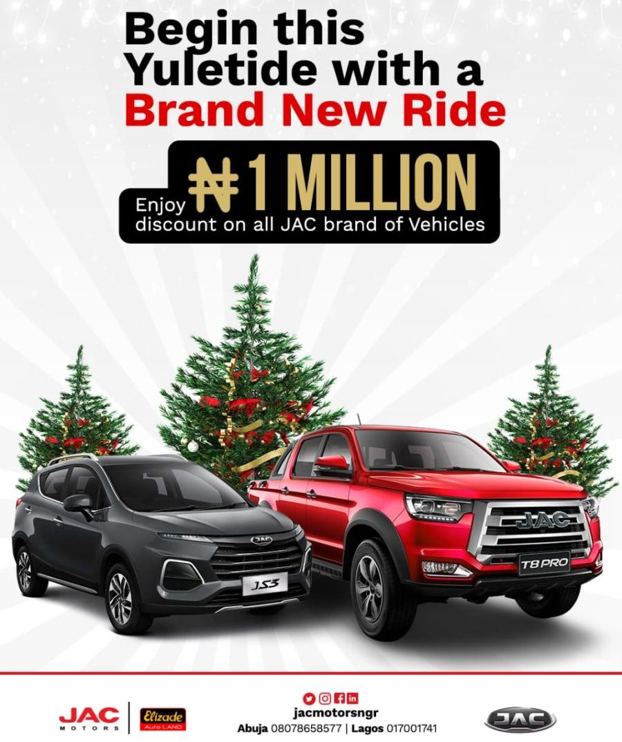 Enjoy whopping N1m discount buying JAC vehicle this season