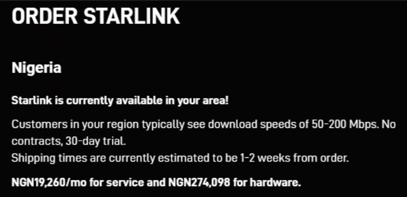 Elon Musk’s Starlink slashes hardware, subscription costs in Nigeria