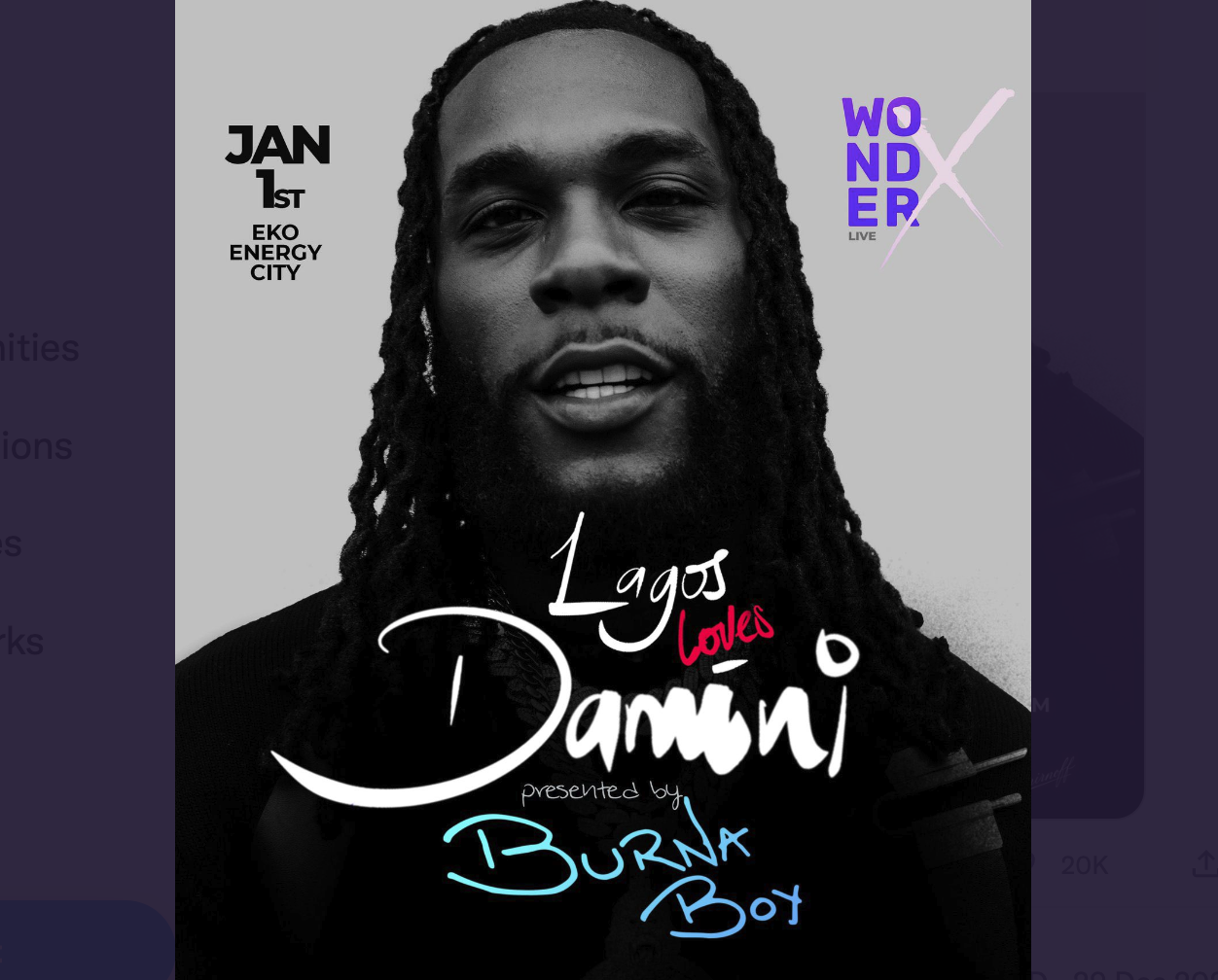 Inside story of Burna Boy’s frustrating New Year day ‘Lagos Loves Damini’ concert