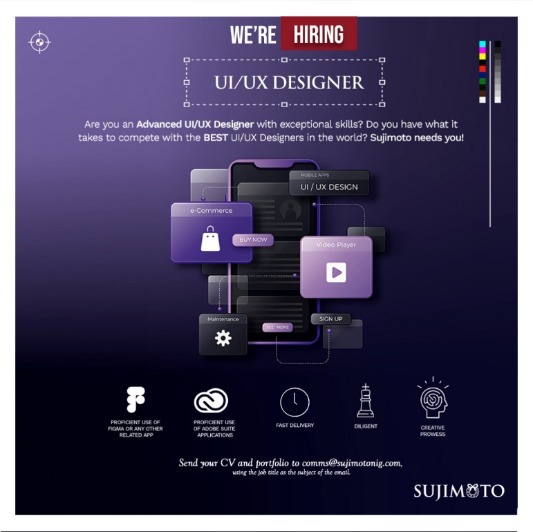 Sujimoto is hiring- join the team of the 1% professionals