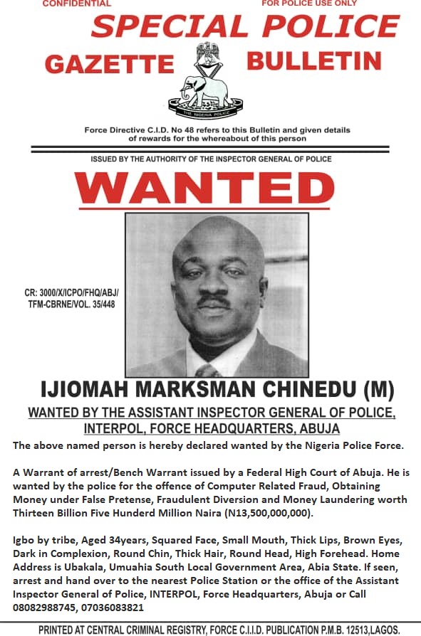 Nigeria Police declares Chinmark Group CEO wanted N13.5 billion fraud