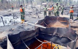 Navy says it arrested a 15,000 MT vessel in the process of stealing 95,000 barrels of crude oil  