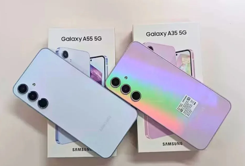 Samsung Galaxy A55 5G and Samsung Galaxy A35 5G backview