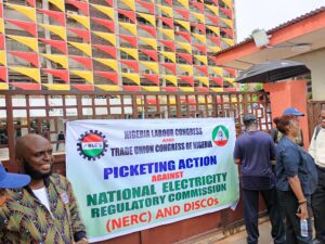 NLC, TUC shut down Ikeja Electric head office, call for reversal of electricity tariff hike 