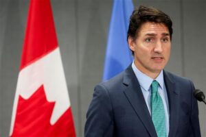 Canadian Prime Minister Justin Trudeau announces his resignation