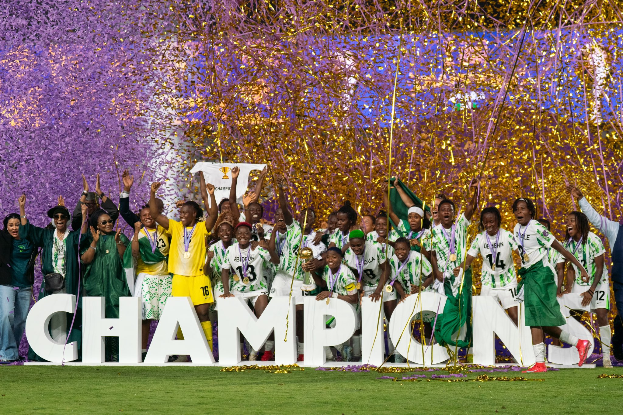 Tinubu splashes $100k on each Super Falcons player for winning record 10th WAFCON title 