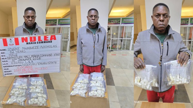 NDLEA arrests Lagos businessman at Kano airport for swallowing 95 wraps of cocaine
