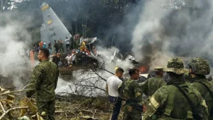 Colombia air force plane crash kills at least 66 near Puerto Leguízamo 