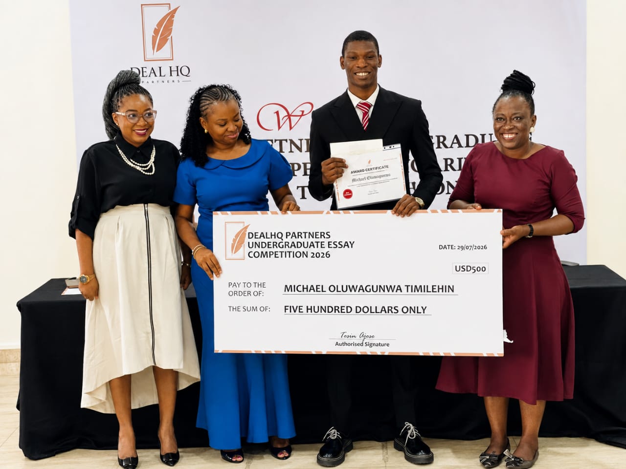DealHQ Partners announces winners of the 2026 Undergraduate Essay Competition