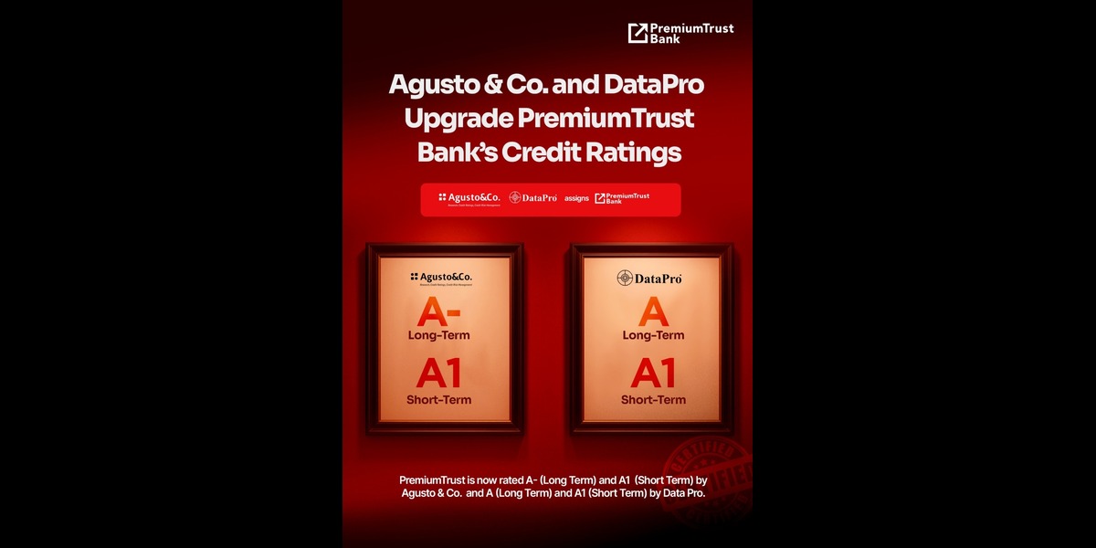 PremiumTrust Bank receives Dual Credit Rating Upgrades from Agusto & Co. and DataPro.