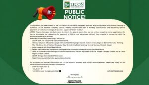 LECON Finance Company Limited Warns Public Against Fraudulent Loan Offers and Impersonation