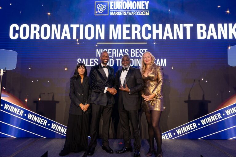 Coronation Merchant Bank Named Nigeria’s Best Sales and Trading Team at Euromoney Markets Awards 2026